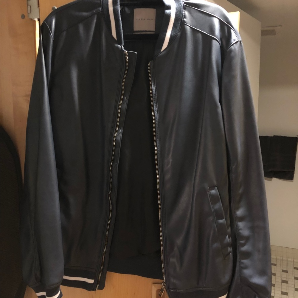 Leather Varsity Jacket